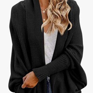 Grecerelle Women's Open Front Cocoon Cardigan sz L